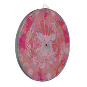 varken,bloem des levens, blauw, mandala,zen,chakra dartbord (Voorkant Links)