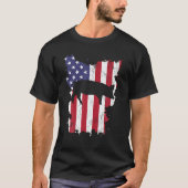Varken Boerderij 4 van juli VS Vlag US Amerika  T T-shirt (Voorkant)