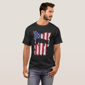 Varken Boerderij 4 van juli VS Vlag US Amerika  T T-shirt (Voorkant volledig)
