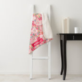 Varken Boerderij Dier Bloemen Rustiek Gepersonalis Sherpa Deken (In situ)