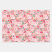 Varken Boerderij Dier Bloemen Rustiek Verjaardagsf Inpakpapier Vel (Voorkant)