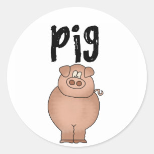 Varken Boerderij Dier Tshirts en geschenken Ronde Sticker