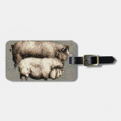 Varken Boerderij Land Antiek Illustratie Art Bagagelabel (Voorkant horizontaal)