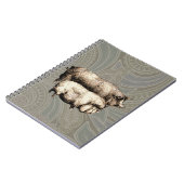 Varken Boerderij Land Antiek Illustratie Art Notitieboek (Linkerzijde)