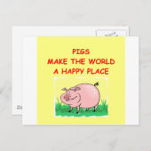 varken briefkaart (Voorkant / Achterkant)