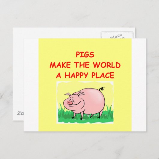 varken briefkaart (Voorkant / Achterkant)