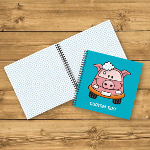 Varken cartoon auto notitieboek