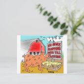 Varken cartoon kerstmis briefkaart (Staand voorkant)