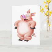 Varken, cerdo, porco, Schwein, cochon Kaart (Gele Bloem)