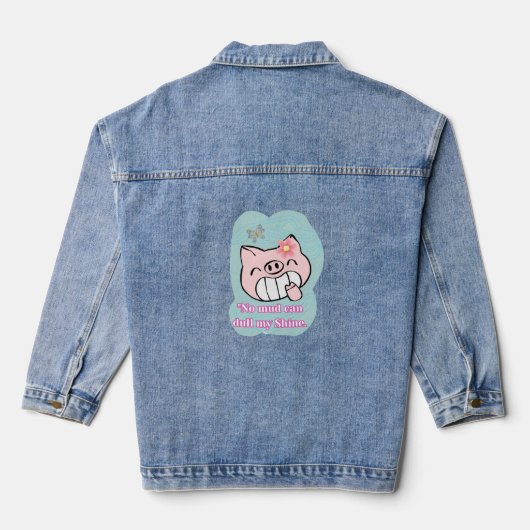 varken citaat denim jacket (Achterkant)