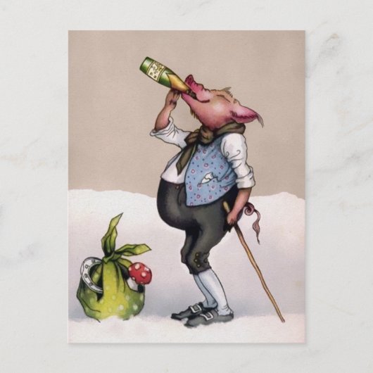  varken Drink Briefkaart (Voorkant)