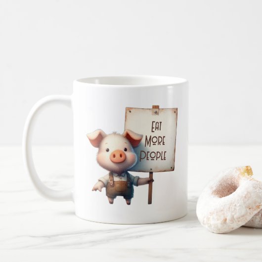 Varken - Eet Meer Mensen Koffiemok (Met donut)