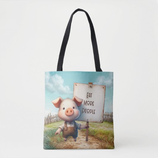 Varken - Eet Meer Mensen Tote Bag (Voorkant)