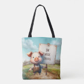 Varken - Eet Meer Mensen Tote Bag (Achterkant)