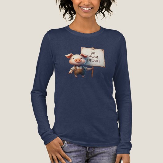 Varken - Eet Meer Mensen Tri-Blend Shirt (Voorkant)
