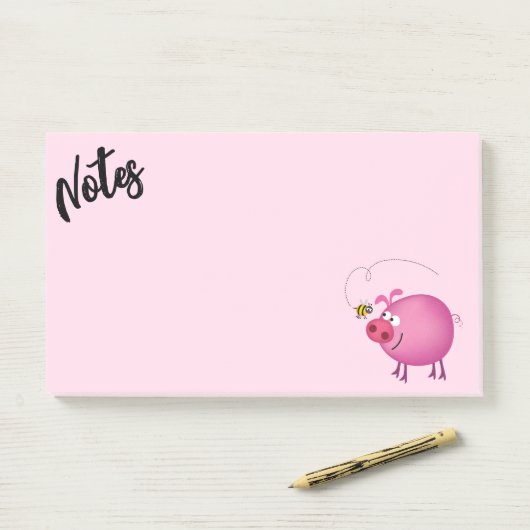 Varken en bijenvrienden post-it® notes (Op bureau)