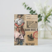  Varken en Boer Collage Briefkaart (Staand voorkant)