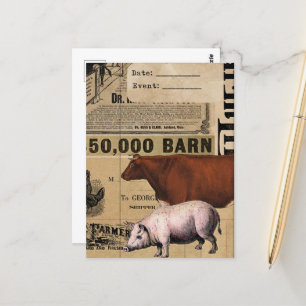  Varken en Koe Collage Briefkaart