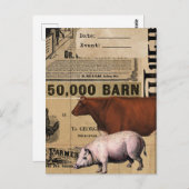  Varken en Koe Collage Briefkaart (Voorkant / Achterkant)
