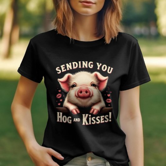 Varken en kussen Valentijnse  Schattige Varken End T-shirt