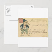 varken en lege zakken met tekst briefkaart (Voorkant / Achterkant)