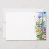 Varken en Wildbloemen Boerderij Baby shower Kaart (Achterkant)