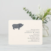 varken | Engagement Party BBQ Uitnodiging (Staand voorkant)