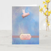 Varken-Gepersonaliseerd vliegen Kaart (Gele Bloem)