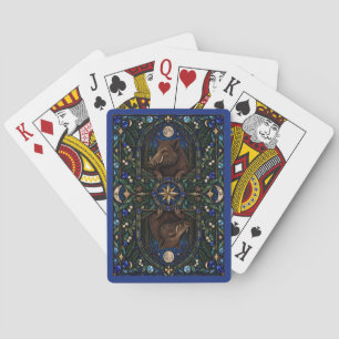 Varken, Glas-in-lood bosstruweel Pokerkaarten