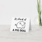 Varken Humor: Het is een BIG (Pig) Deal Bedankkaart (Voorkant)