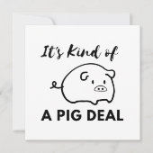 Varken Humor: Het is een BIG (Pig) Deal Bedankkaart (Voorkant)