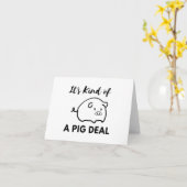 Varken Humor: Het is een BIG (Pig) Deal BLANK Kaar Kaart (Gele Bloem)