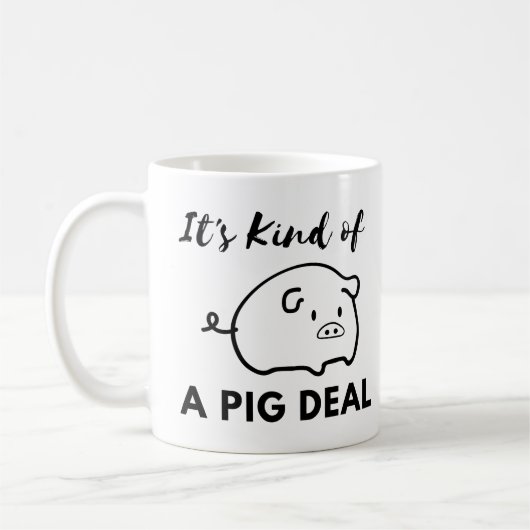 Varken Humor: Het is een BIG (Pig) Deal Koffiemok (Links)