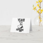 Varken Humor: Ik ben de knappe (Hamsone) 1 BLANK K Kaart (Gele Bloem)