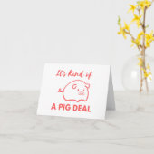 Varken Humor: Soort BIG (Pig) Deal GEPERSONALISEER Kaart (Gele Bloem)