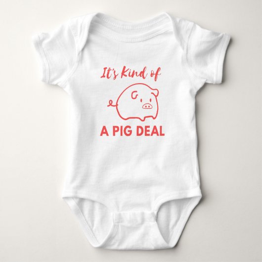 Varken Humor: Soort BIG (Pig) Deal Romper (Voorkant)