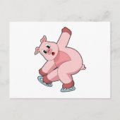 Varken IJsschaatsen Schaatsen Briefkaart (Voorkant)