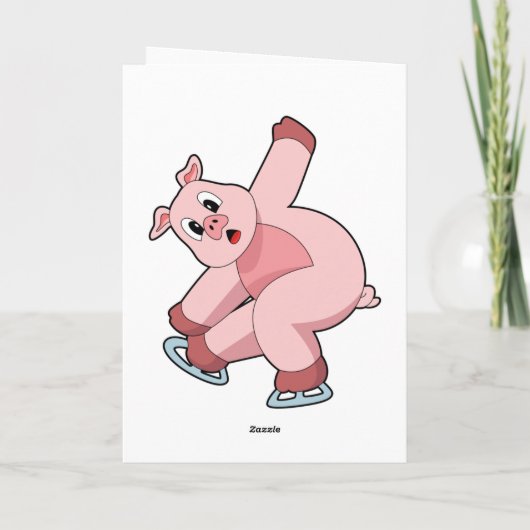 Varken IJsschaatsen Schaatsen Kaart (Achterkant)