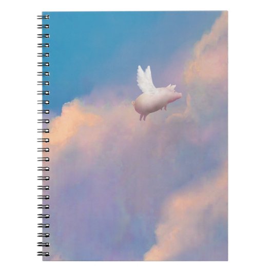 varken in de lucht notitieboek (Voorkant)