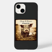 Varken in de modder, knuffels en kussen, aanpasbaa Case-Mate iPhone case (Achterkant)