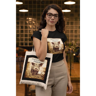 Varken in de modder, knuffels en kussen, aanpasbaa tote bag