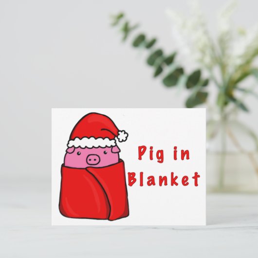 Varken in deken briefkaart (Staand voorkant)