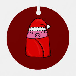 Varken in deken kerstdecoratie metalen ornament