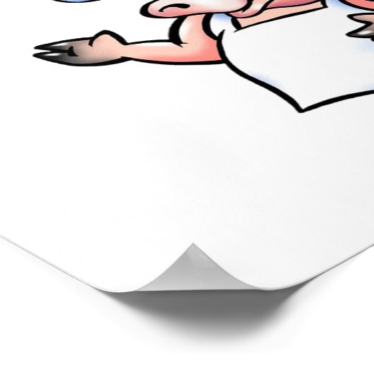 Varken in een Poster van het Schort (Hoek)