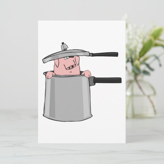 Varken in een Pot Kaart (Staand voorkant)