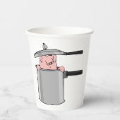 Varken in een Pot Papieren Bekers (Voorkant)