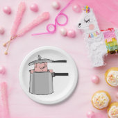 Varken in een potje papieren bordje (Feest)