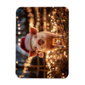 Varken in een Santa Hat Flexibel Magneet (Verticaal)