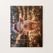 Varken in een Santa Hat Legpuzzel (Verticaal)
