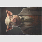 Varken in Gentleman's Clothing 3 Decoupage Paper Tissuepapier (Voorkant)